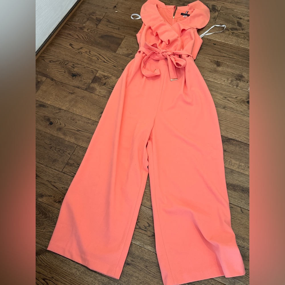 Tommy Hilfiger Coral Jumpsuit with Tie Waist